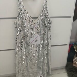 Buddy Love Shimmering Silver Sequin Ensemble